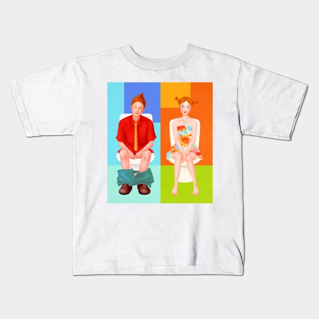 Boy and Girl Kids T-Shirt by saitmy